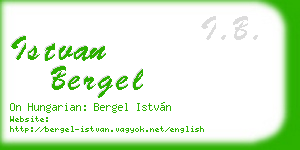 istvan bergel business card